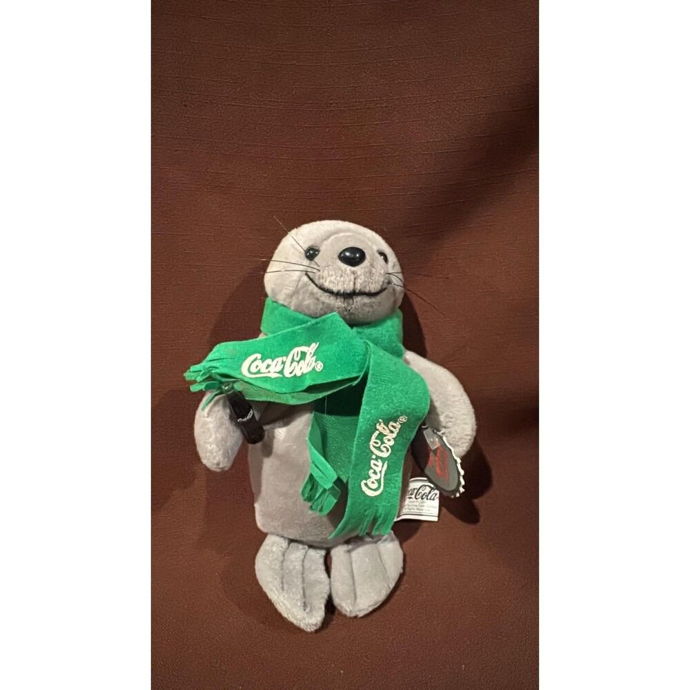 Vintage 1998 Collectible Coca Cola Bean Bag Plush Seal